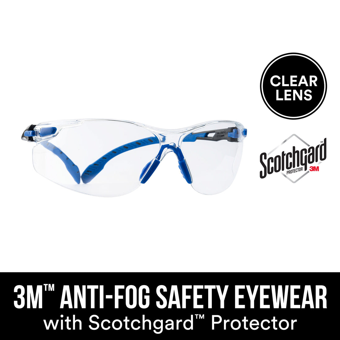 3M™ Anti-Fog Goggle with Scotchgard™ Protector 47210H1-VDC-PS, Black/B